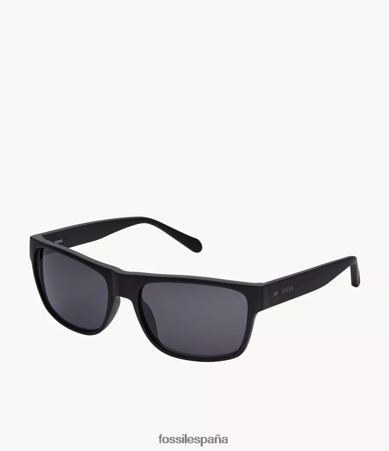 accesorio 804XJ42057 negro hombres Fossil gafas de sol rectangulares burke