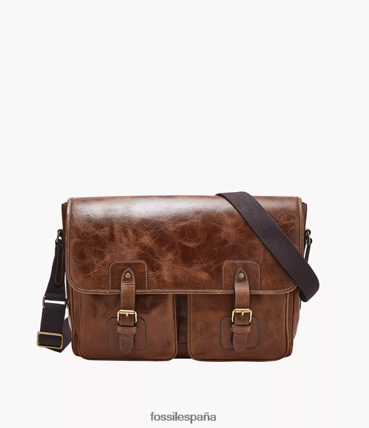 bolsa 804XJ41615 coñac hombres Fossil mensajero de greenville