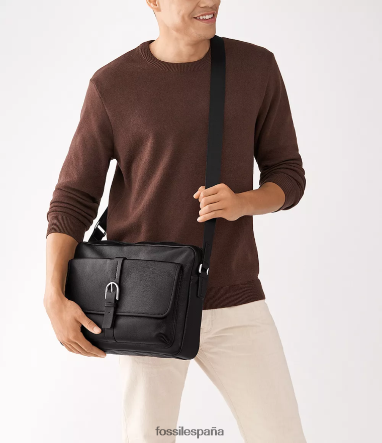 bolsa 804XJ41625 negro hombres Fossil mensajero camden