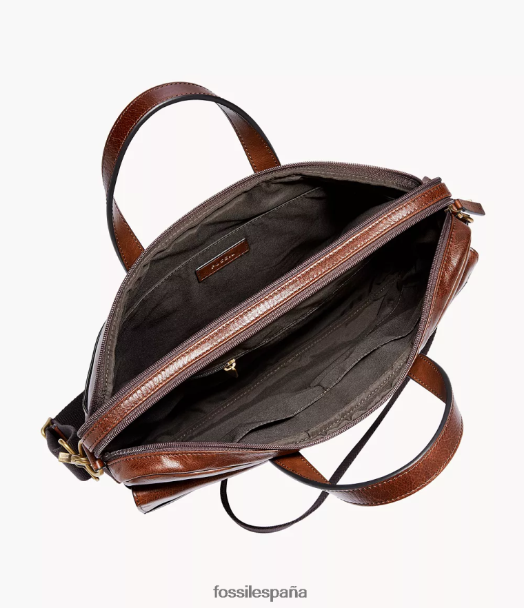 bolsa 804XJ41635 marron oscuro hombres Fossil bolsa de trabajo millas
