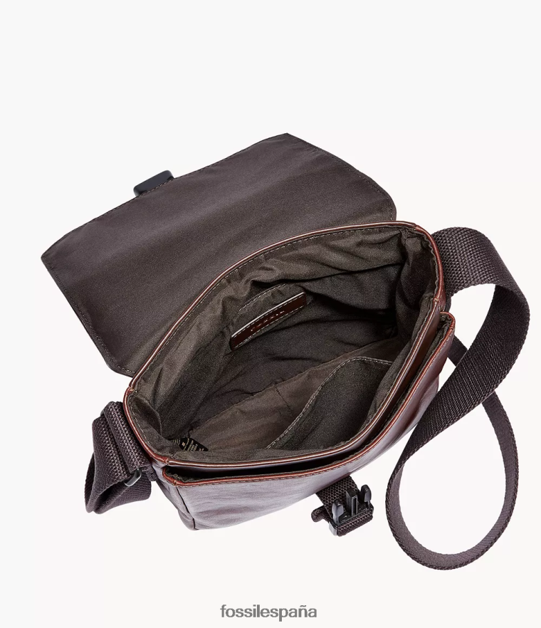 bolsa 804XJ41646 marron oscuro hombres Fossil mensajero de weston