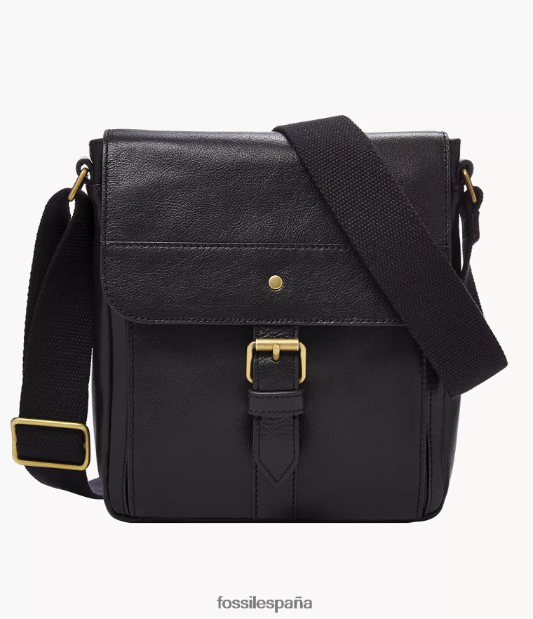 bolsa 804XJ41654 negro hombres Fossil mensajero de millas