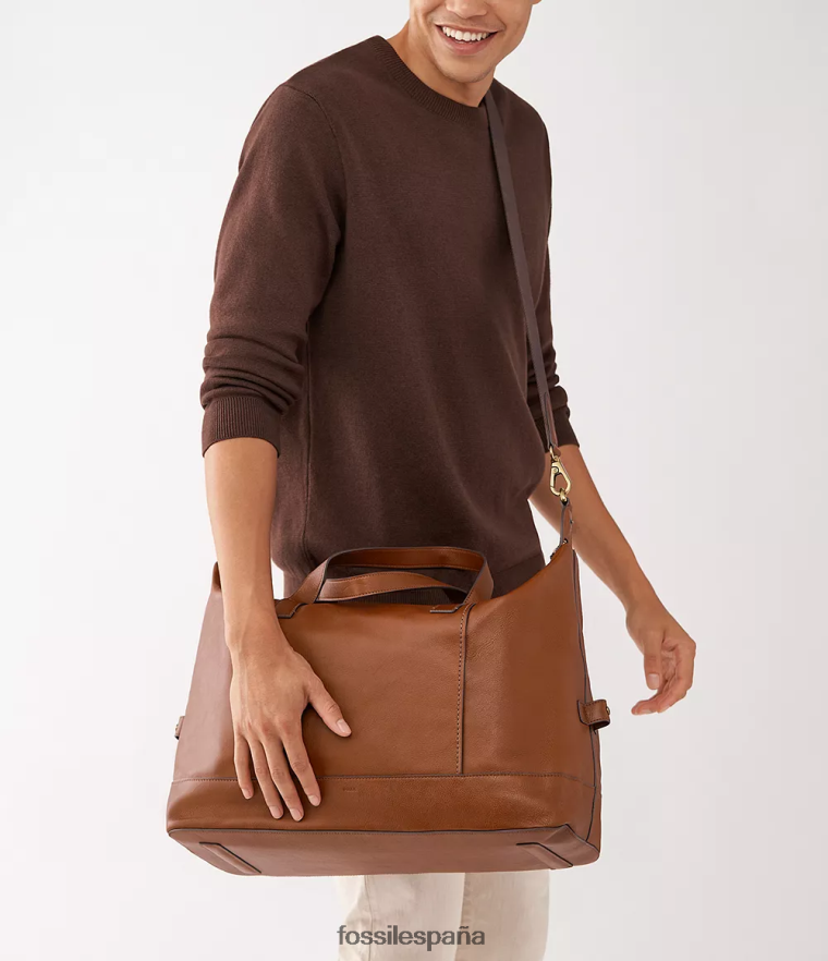 bolsa 804XJ41628 marrón hombres Fossil bolsa de lona raeford