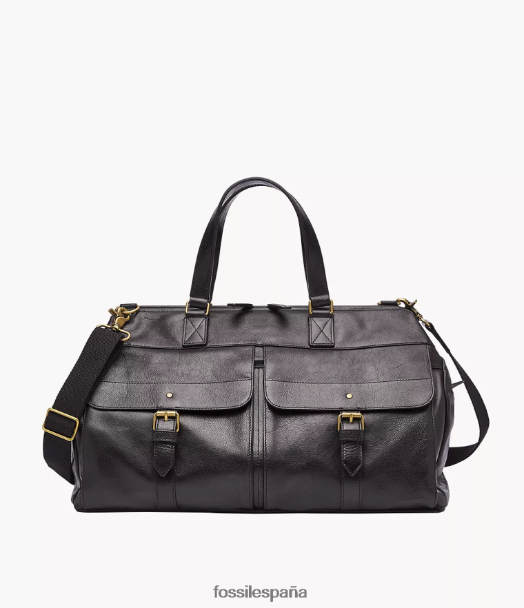 bolsa 804XJ41648 negro hombres Fossil millas de lona