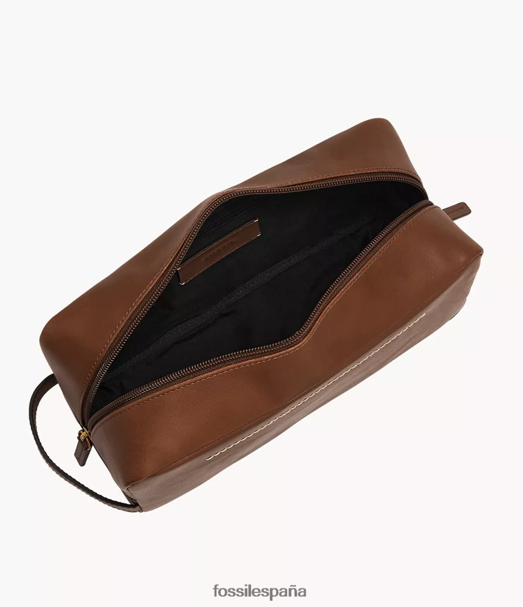bolsa 804XJ42006 marrón hombres Fossil kit de afeitado de un solo mango westover