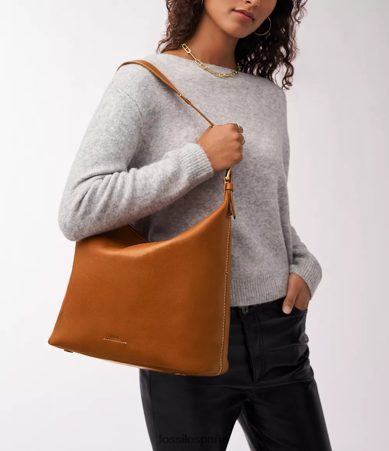 bolsa 804XJ4378 coñac mujer Fossil vagabundo tremont
