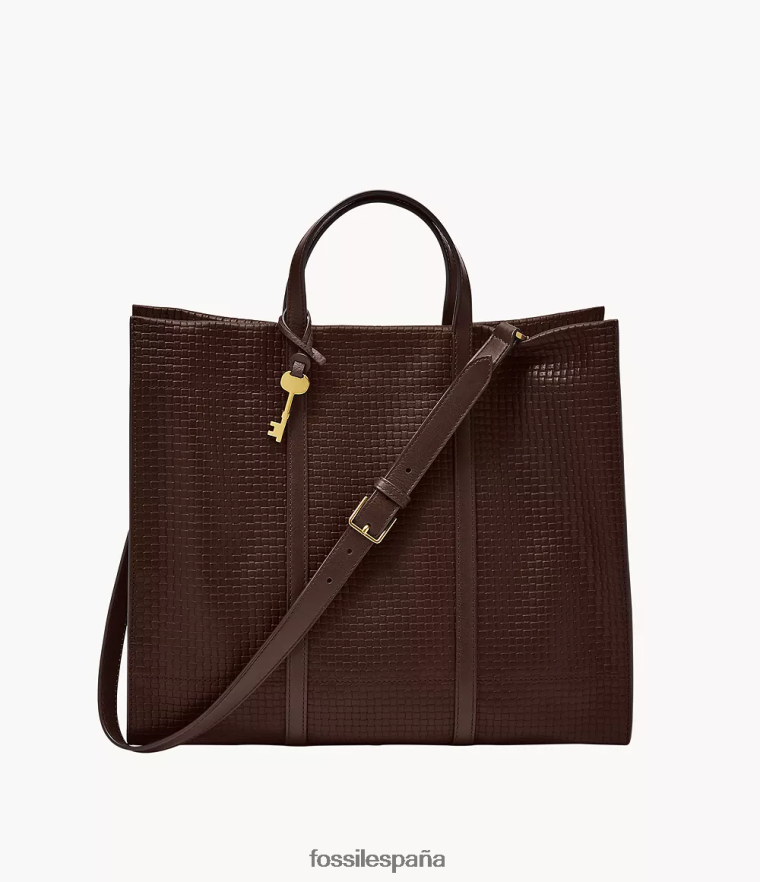 bolsa 804XJ4448 marron oscuro mujer Fossil bolso carmen