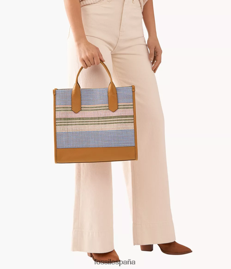 bolsa 804XJ4549 rayas mujer Fossil bolso de mano