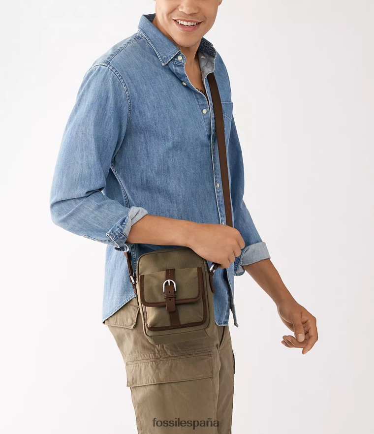 bolsa 804XJ41633 caqui mujer Fossil bandolera camden n/s