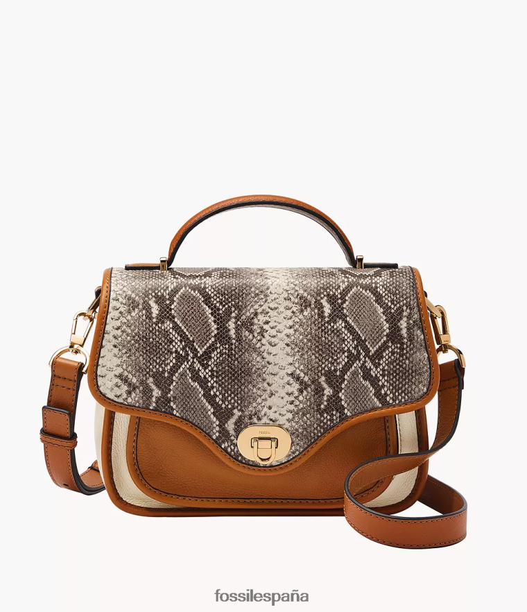 bolsa 804XJ4303 rayas mujer Fossil bandolera Heritage con asa superior