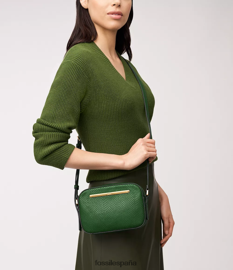 bolsa 804XJ4309 verde mujer Fossil bolsa para cámara liza