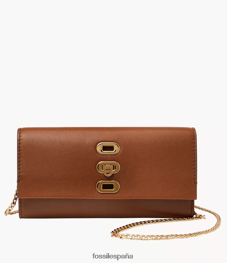 bolsa 804XJ4315 marrón mujer Fossil cartera tipo bandolera penrose