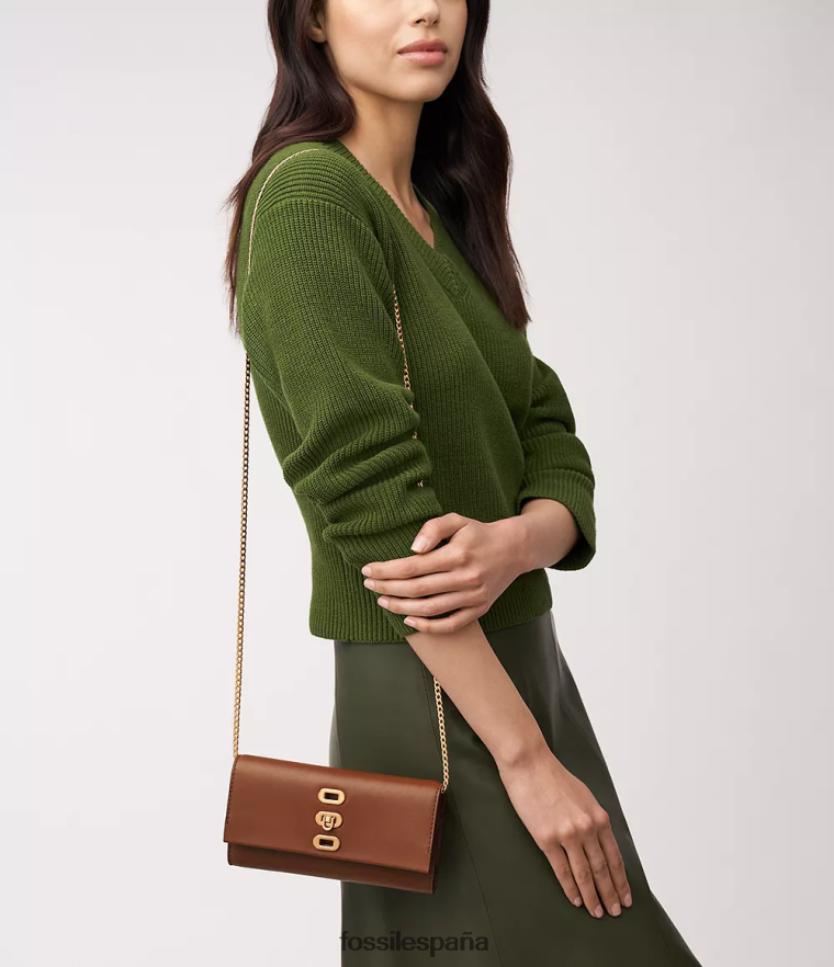bolsa 804XJ4315 marrón mujer Fossil cartera tipo bandolera penrose