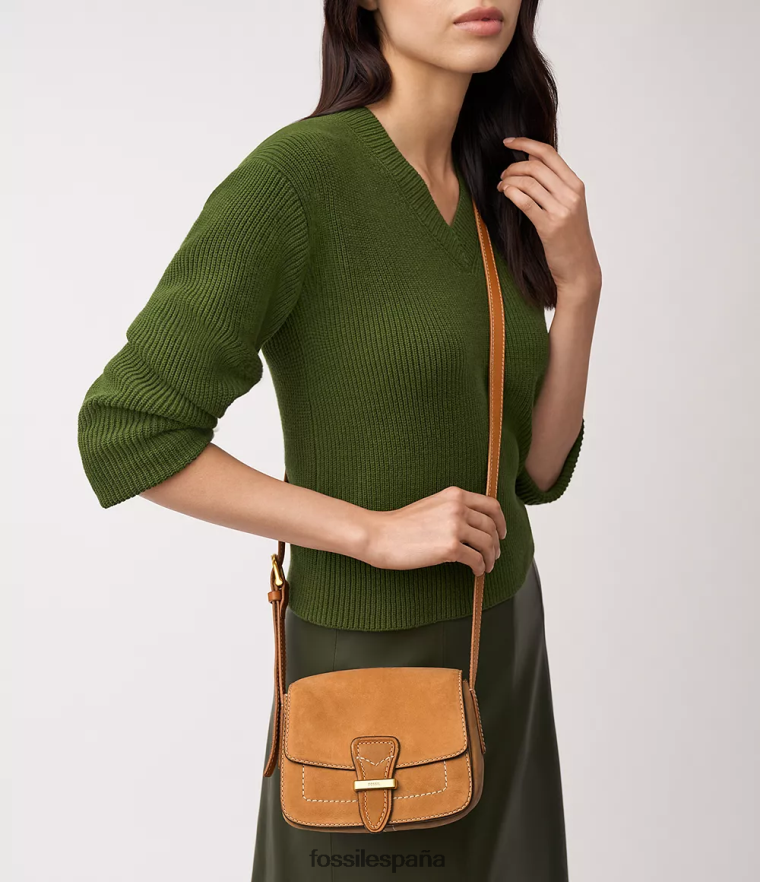 bolsa 804XJ4317 broncearse mujer Fossil bandolera tremont pequeña con solapa
