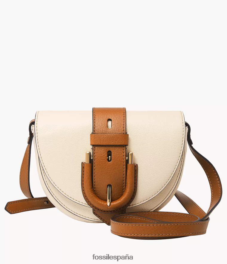 bolsa 804XJ4327 blanco mujer Fossil bandolera harwell pequeña con solapa