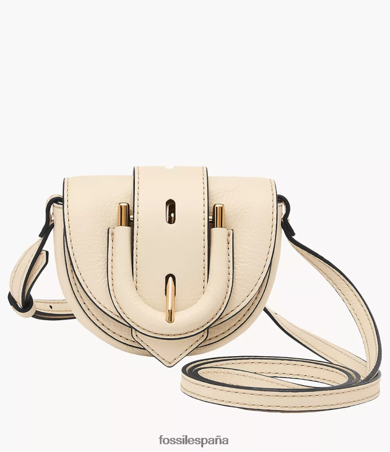 bolsa 804XJ4331 blanco mujer Fossil bandolera harwell con micro solapa