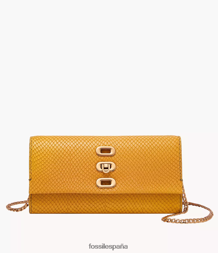 bolsa 804XJ4333 amarillo mujer Fossil cartera tipo bandolera penrose