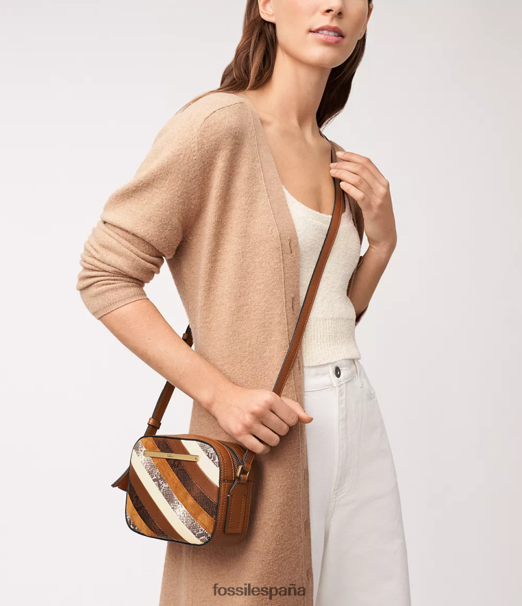 bolsa 804XJ4344 rayas mujer Fossil bolsa para cámara liza