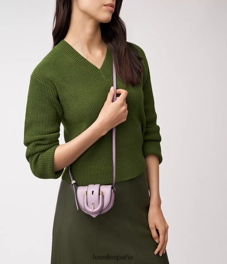 bolsa 804XJ4355 lavanda mujer Fossil bandolera harwell con micro solapa