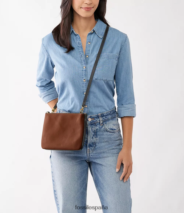 bolsa 804XJ4410 negro mujer Fossil bandolera devon