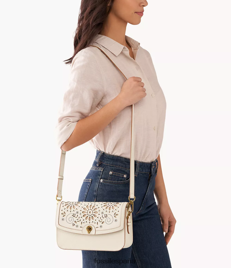 bolsa 804XJ4414 blanco mujer Fossil bandolera ainsley