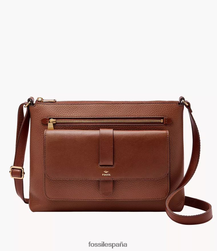 bolsa 804XJ4441 marrón mujer Fossil bandolera kinley