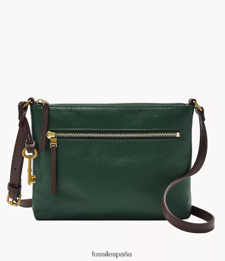 bolsa 804XJ4453 verde mujer Fossil bandolera fiona e/w
