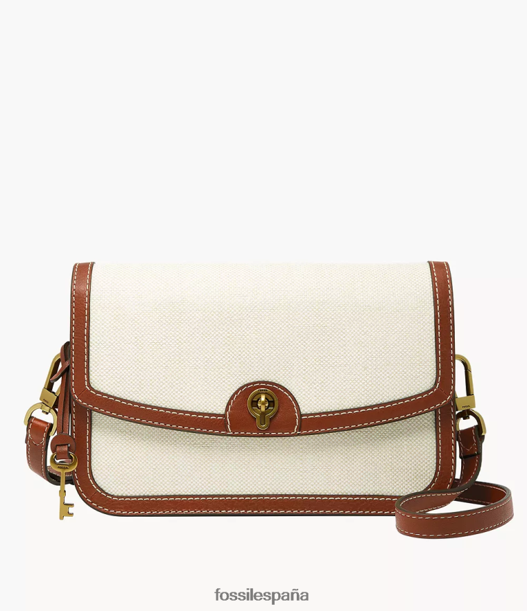 bolsa 804XJ4455 neutral mujer Fossil bandolera con solapa ainsley