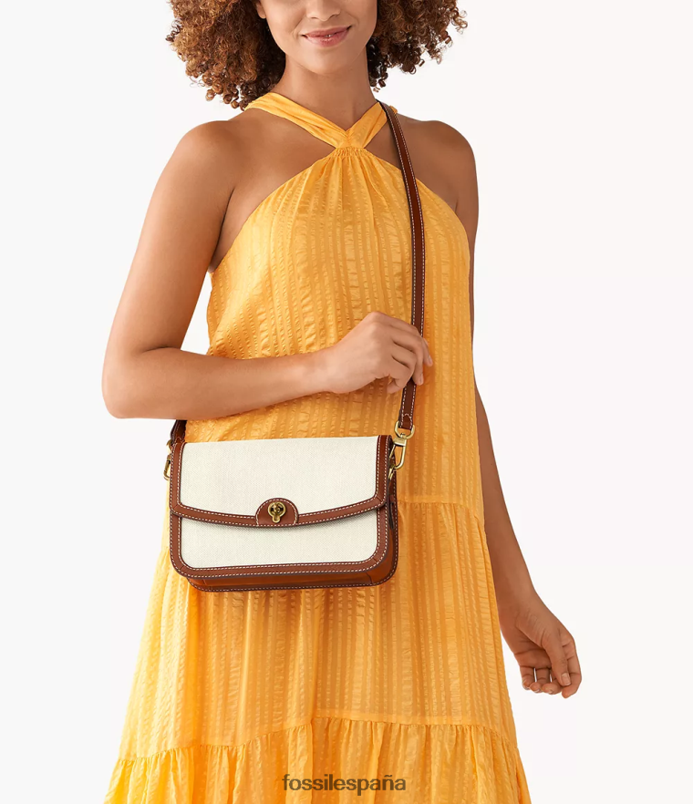 bolsa 804XJ4455 neutral mujer Fossil bandolera con solapa ainsley