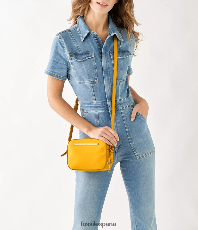bolsa 804XJ4461 amarillo mujer Fossil bolsa para cámara liza
