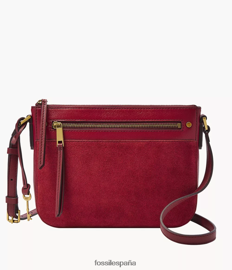 bolsa 804XJ4473 rojo mujer Fossil bandolera farrah