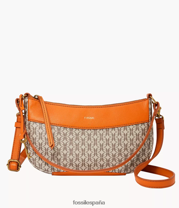 bolsa 804XJ4508 naranja mujer Fossil baguette skylar