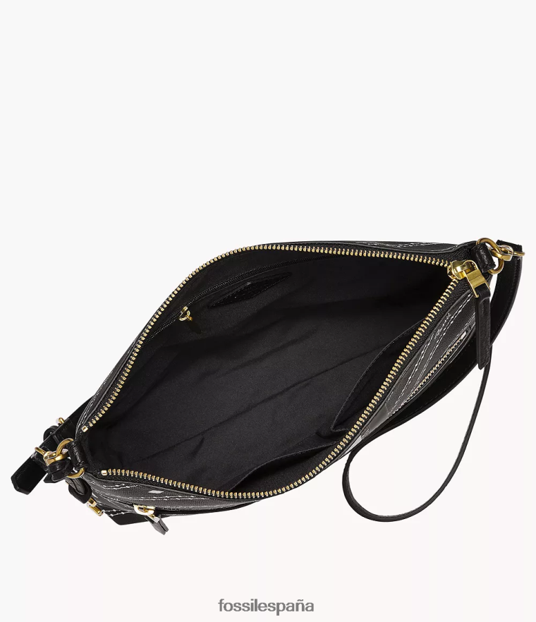 bolsa 804XJ4523 negro mujer Fossil bandolera grande fiona