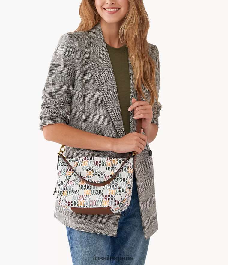 bolsa 804XJ4525 blanco mujer Fossil bandolera skylar