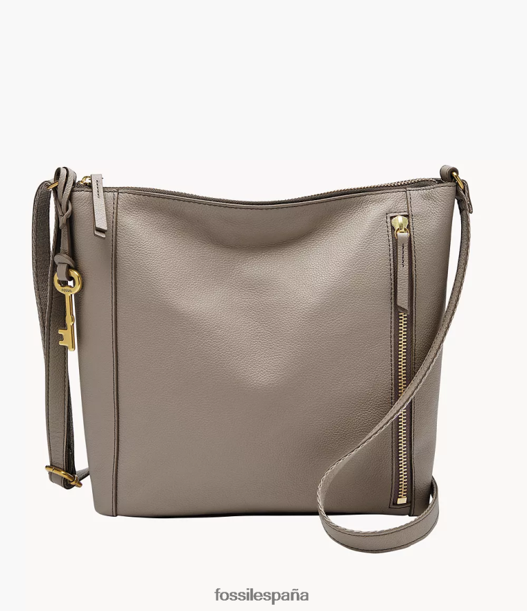 bolsa 804XJ4536 gris mujer Fossil bandolera tara