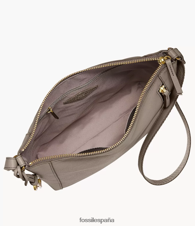 bolsa 804XJ4536 gris mujer Fossil bandolera tara