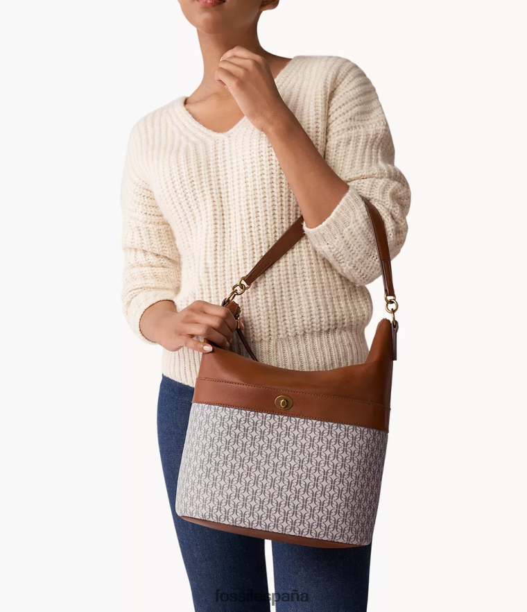 bolsa 804XJ4546 marrón mujer Fossil vagabundo talulla