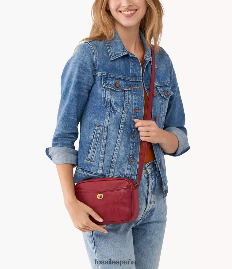 bolsa 804XJ4547 rojo mujer Fossil bolsa para cámara brennon
