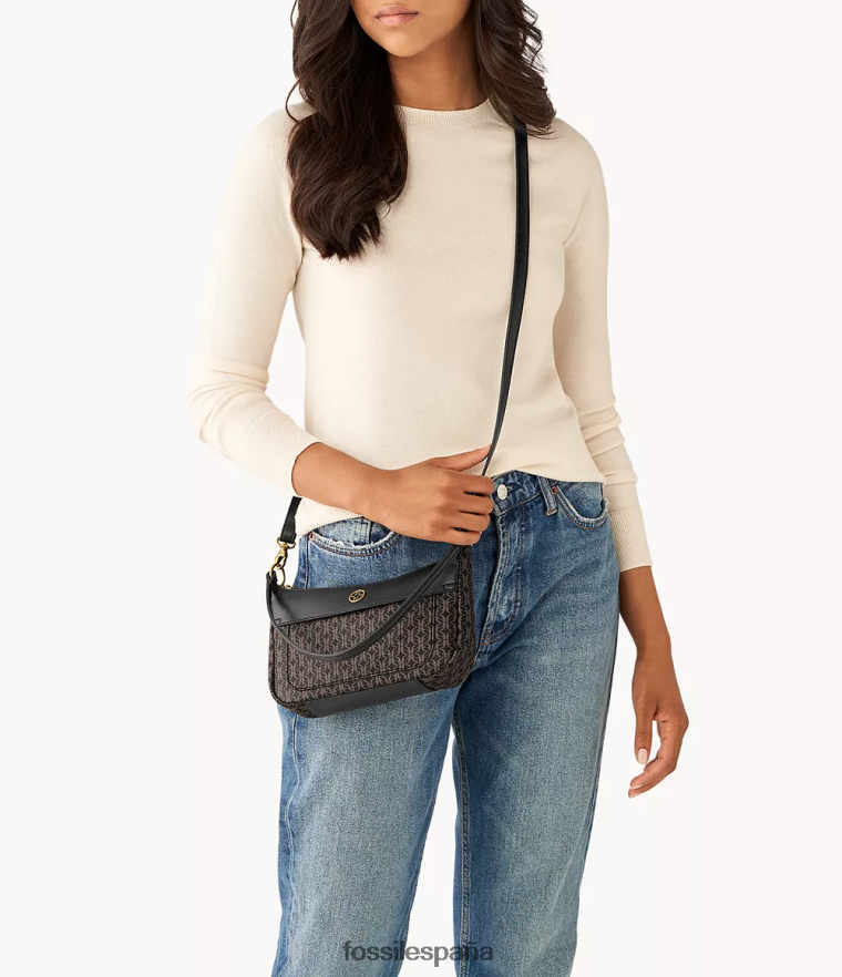 bolsa 804XJ4555 negro mujer Fossil mini baguette skylar
