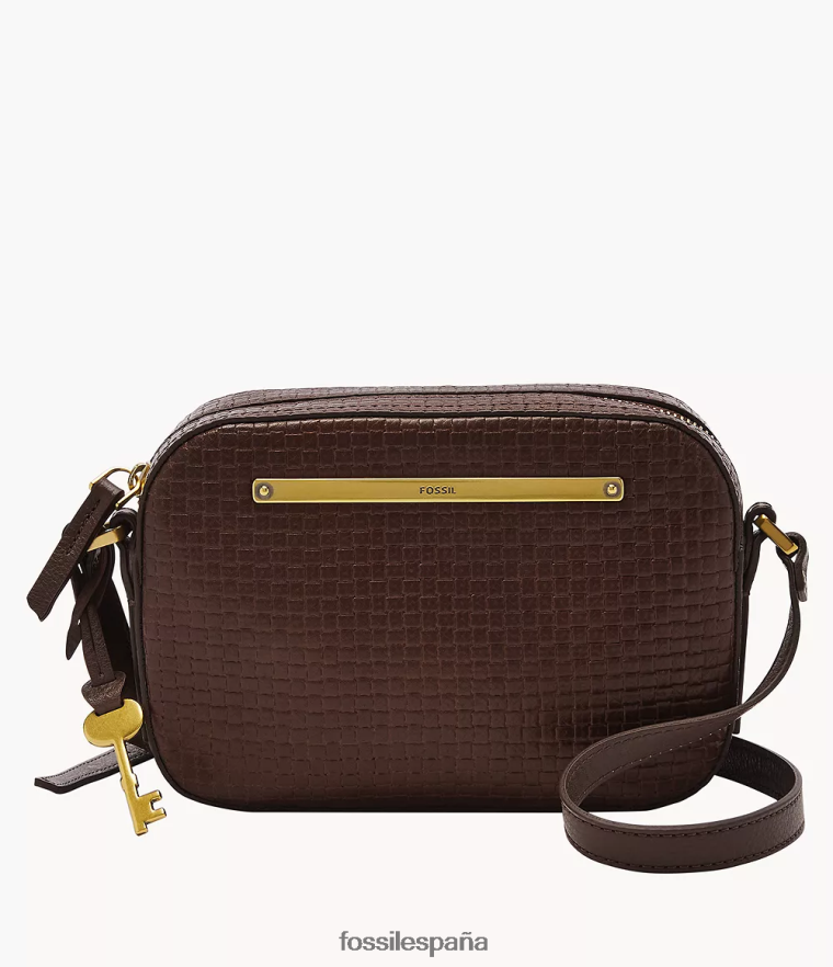 bolsa 804XJ4561 marron oscuro mujer Fossil bolsa para cámara liza