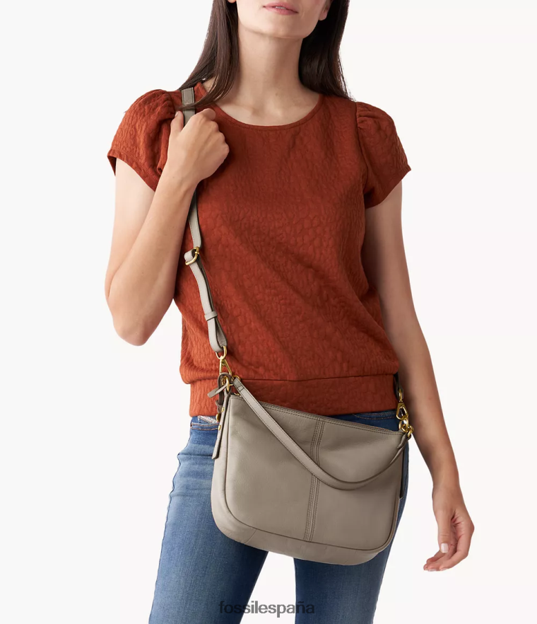 bolsa 804XJ4574 gris mujer Fossil bandolera jolie
