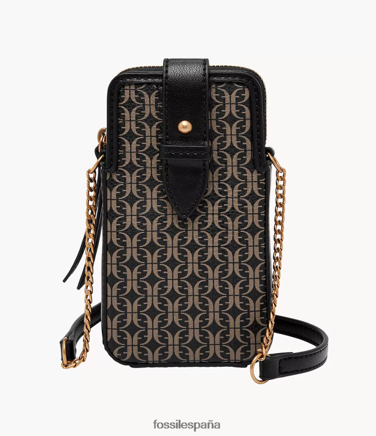 bolsa 804XJ4590 negro mujer Fossil funda cruzada para teléfono lainie