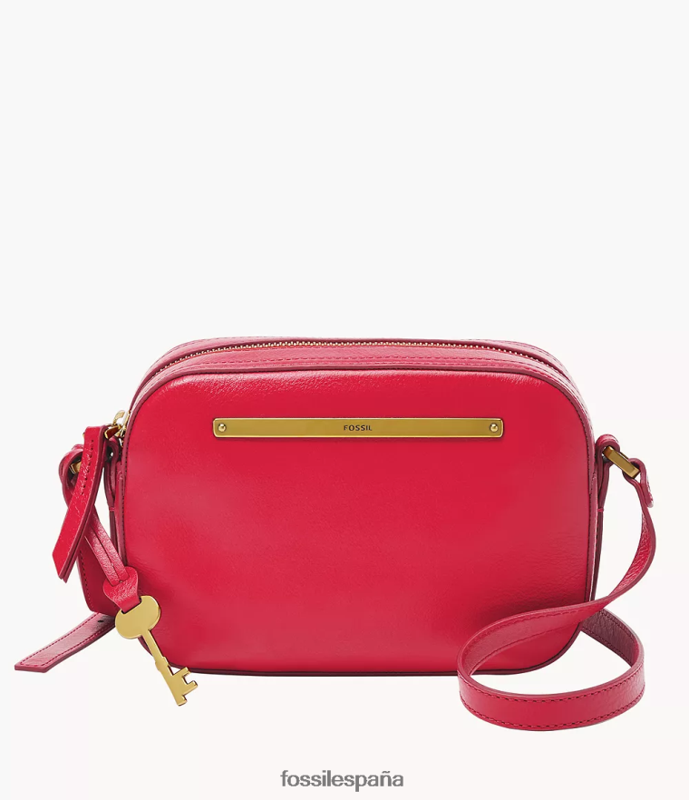 bolsa 804XJ4602 rojo mujer Fossil bolsa para cámara liza