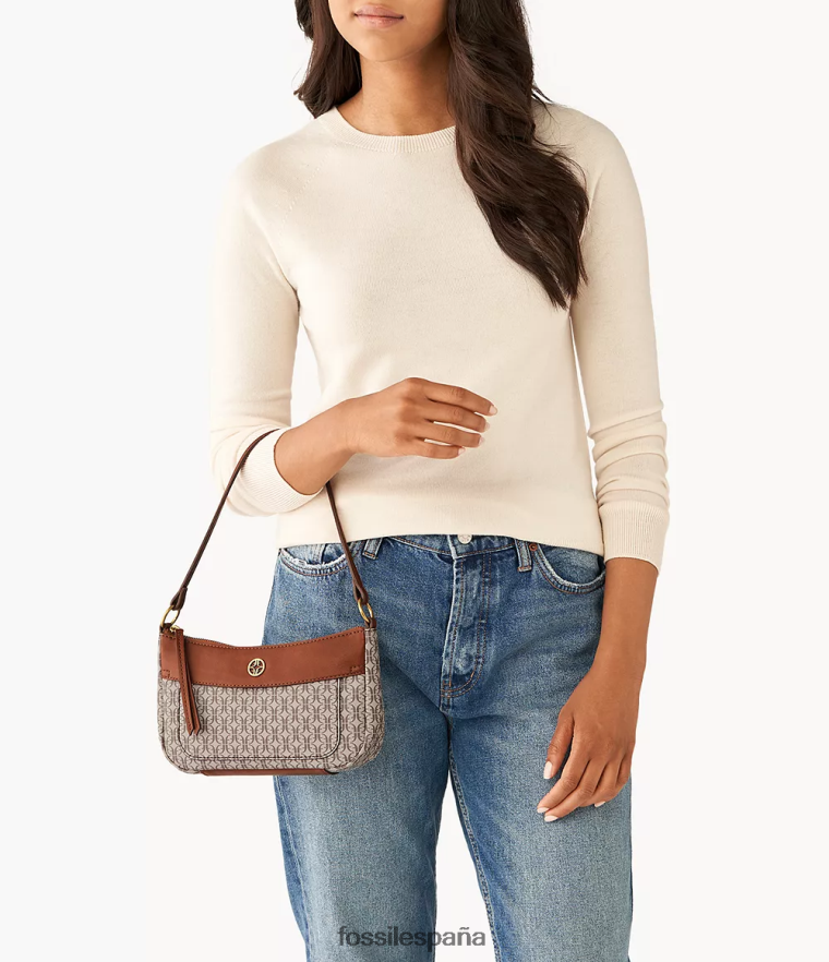 bolsa 804XJ4604 caqui mujer Fossil mini baguette skylar