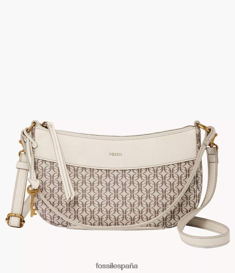 bolsa 804XJ4608 blanco mujer Fossil baguette skylar