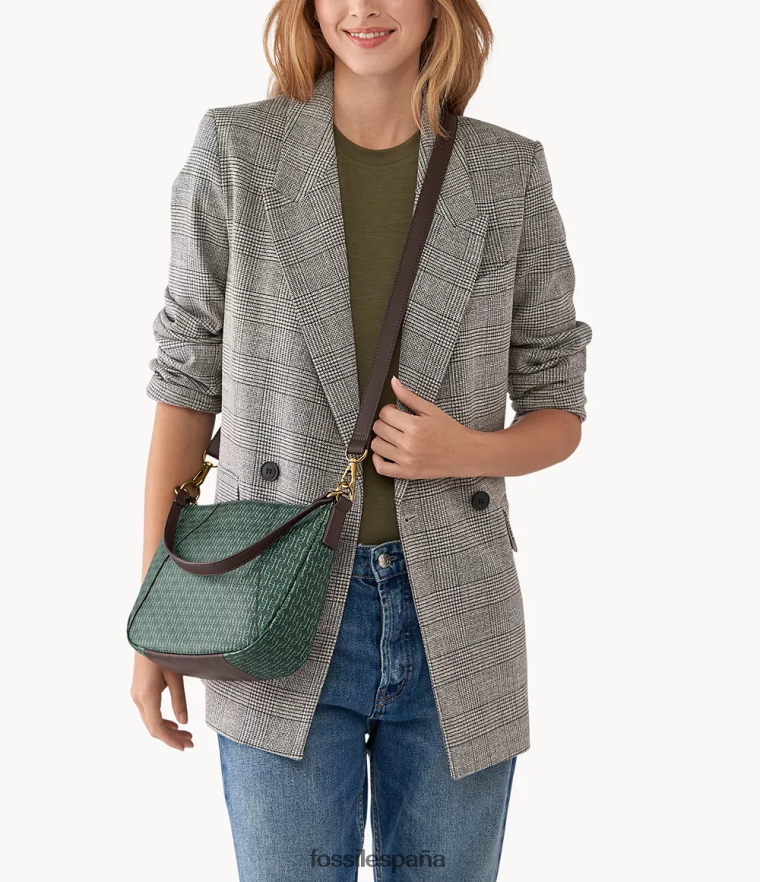 bolsa 804XJ4619 verde mujer Fossil bandolera skylar