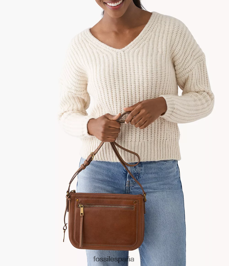 bolsa 804XJ4626 marrón mujer Fossil bandolera farrah