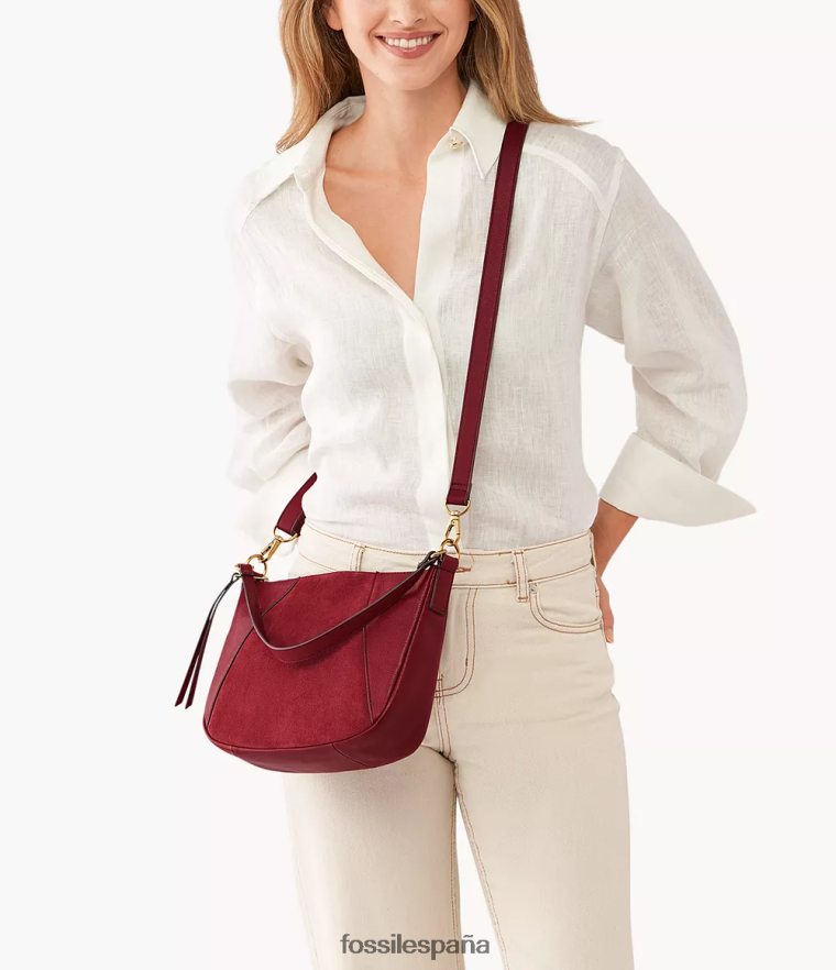 bolsa 804XJ4643 rojo mujer Fossil bandolera skylar