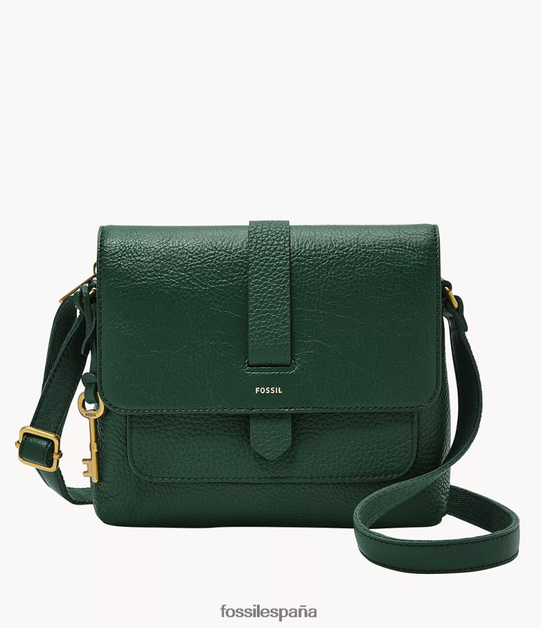 bolsa 804XJ4648 verde mujer Fossil bandolera pequeña kinley