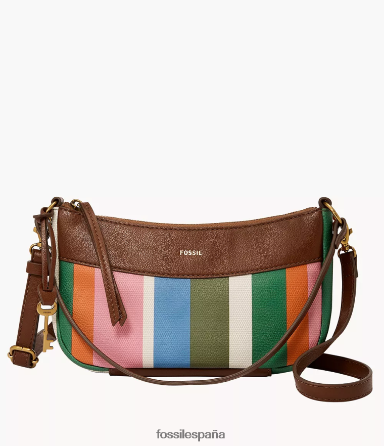 bolsa 804XJ4649 rayas mujer Fossil baguette skylar